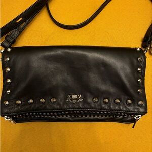 Adding and Voltaire studded black leather crossbody